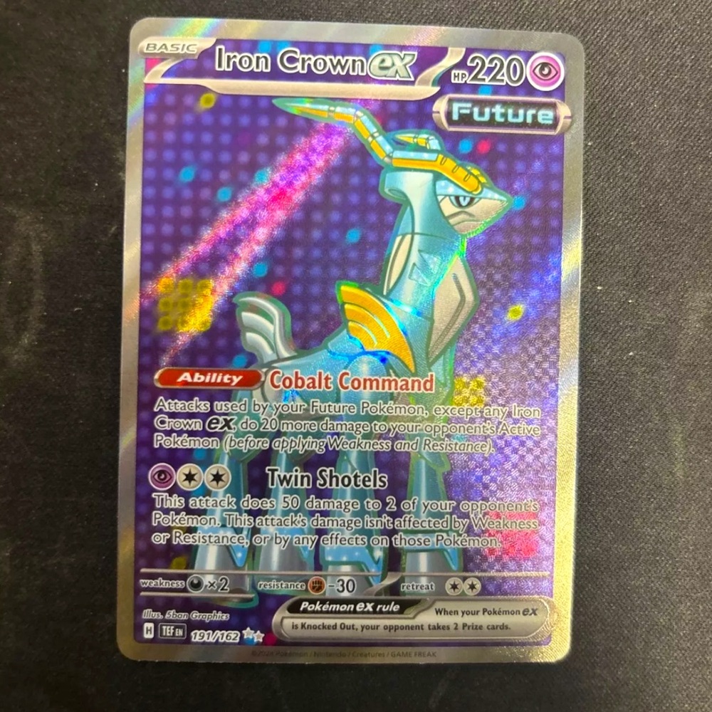 Pokemon  IRON CROWN EX 191/162 - Temporal Forces - ULTRA RARE FULL ART - MINT